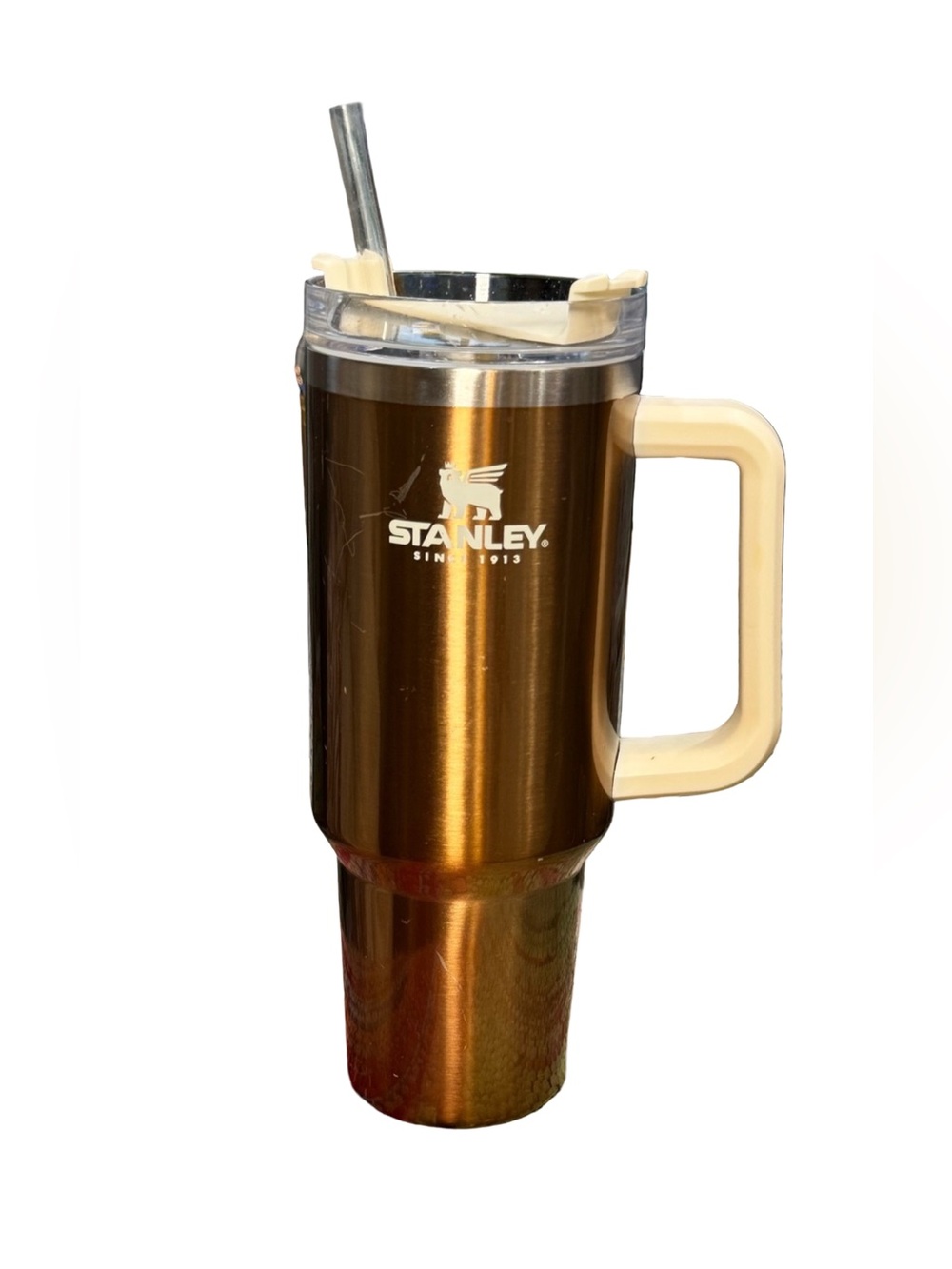 🥉Stanley‎ Metallic GOLD/Bronze insulated Tumbler with Handle 40oz